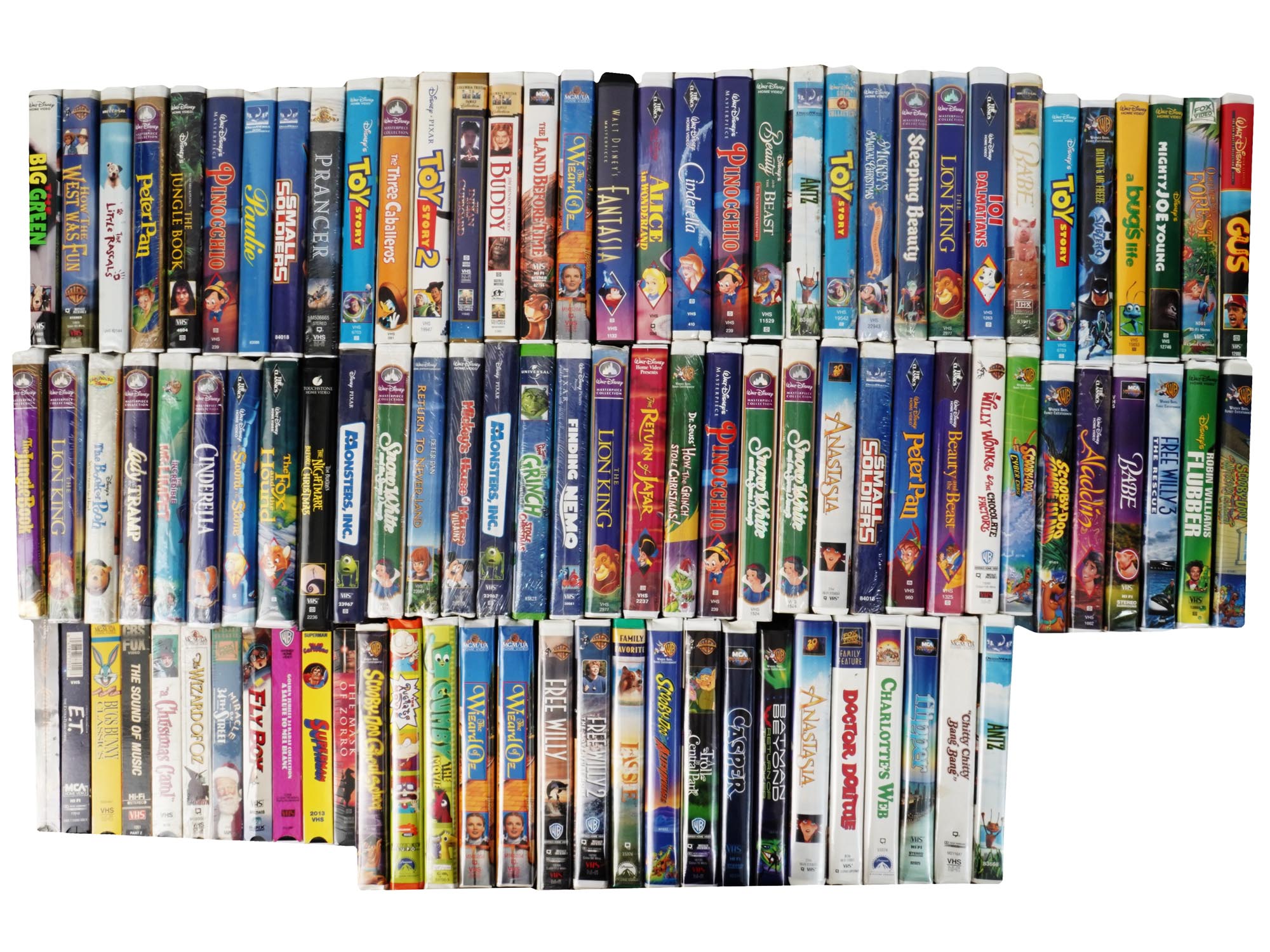 LARGE COLLECTION OF VARIOUS VINTAGE VIDEO TAPES PIC-0